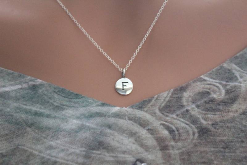sterling Silber F Anhänger Gestempelt Charm von HannahCatherines