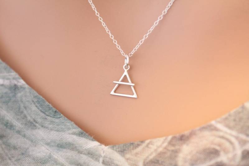 sterling Silber Element Luft Anhänger Halskette, Symbol Luftsymbol Halskette sterling Silber Element Luft Anhänger Halskette, Symbol Luftsymbol Halskette von HannahCatherines