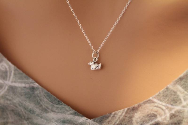 925 Silber Badeente Halskette Entchen Anhänger von HannahCatherines