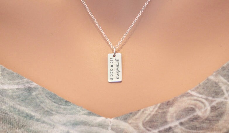 sterling Silber Oma Charm Halskette von HannahCatherines