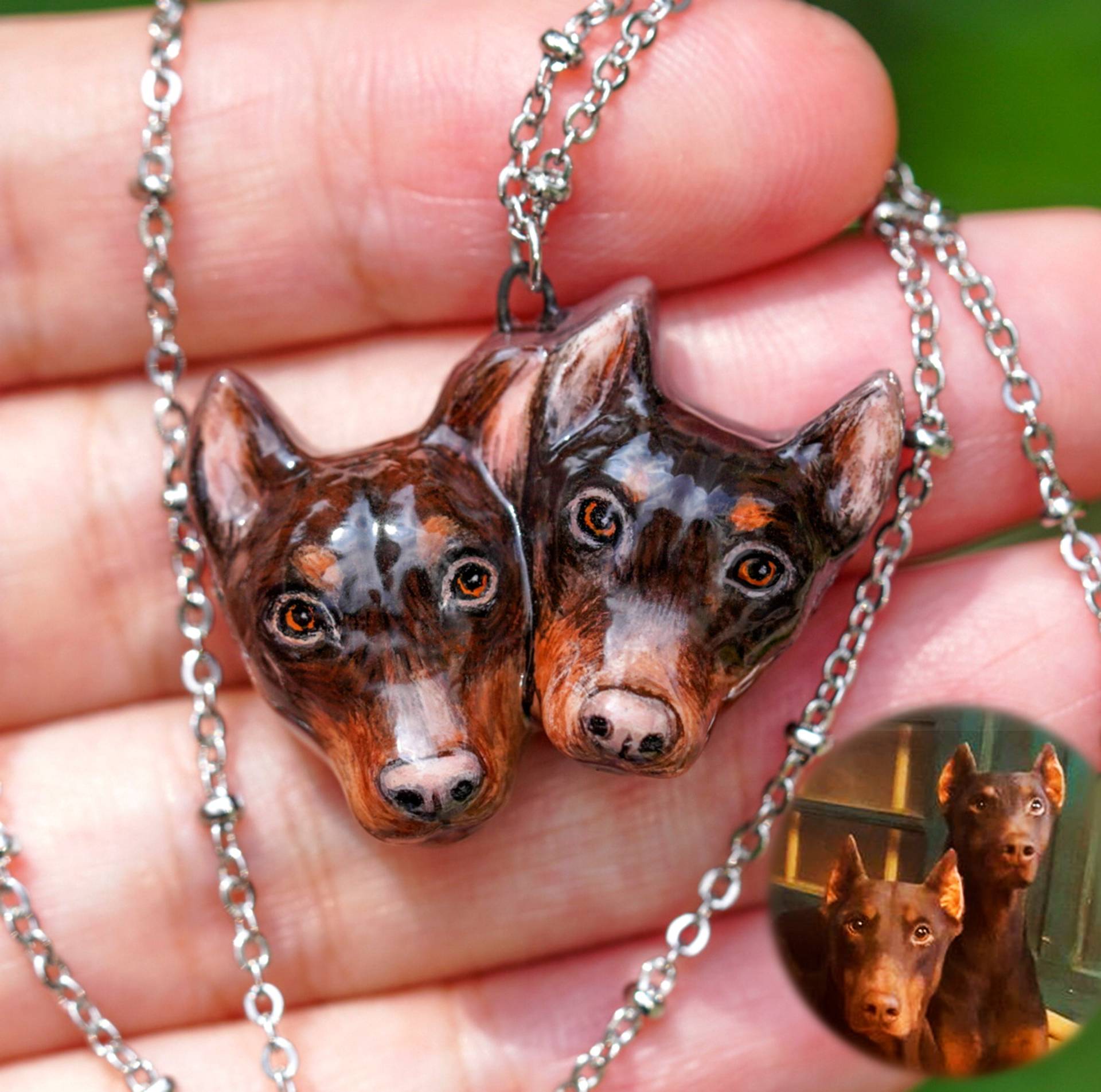 Personalisierter Hunde Anhänger Individuelle Haustier Halskette, Tier Geschenk Personalisierter Hunde Anhänger Individuelle Haustier Halskette, Tier Geschenk von HannahLoveCeramics