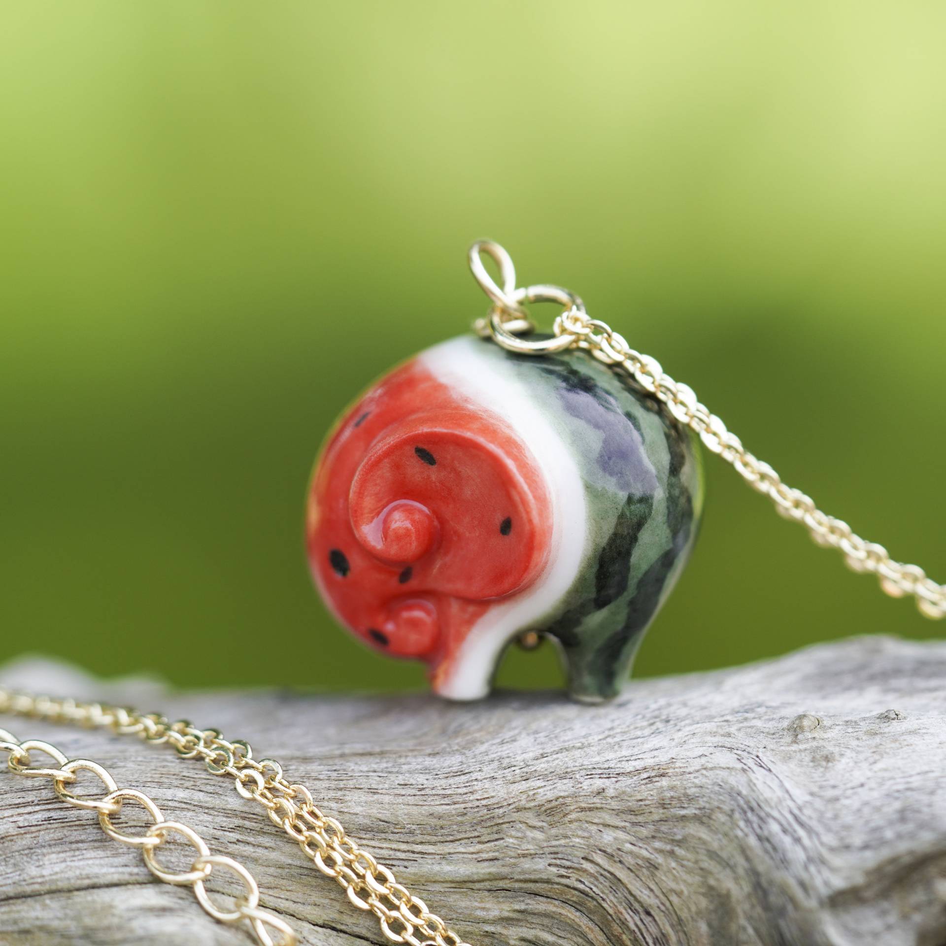 Einzigartige Wasserelefant Halskette Einzigartiger Elefanten Schmuck von HannahLoveCeramics