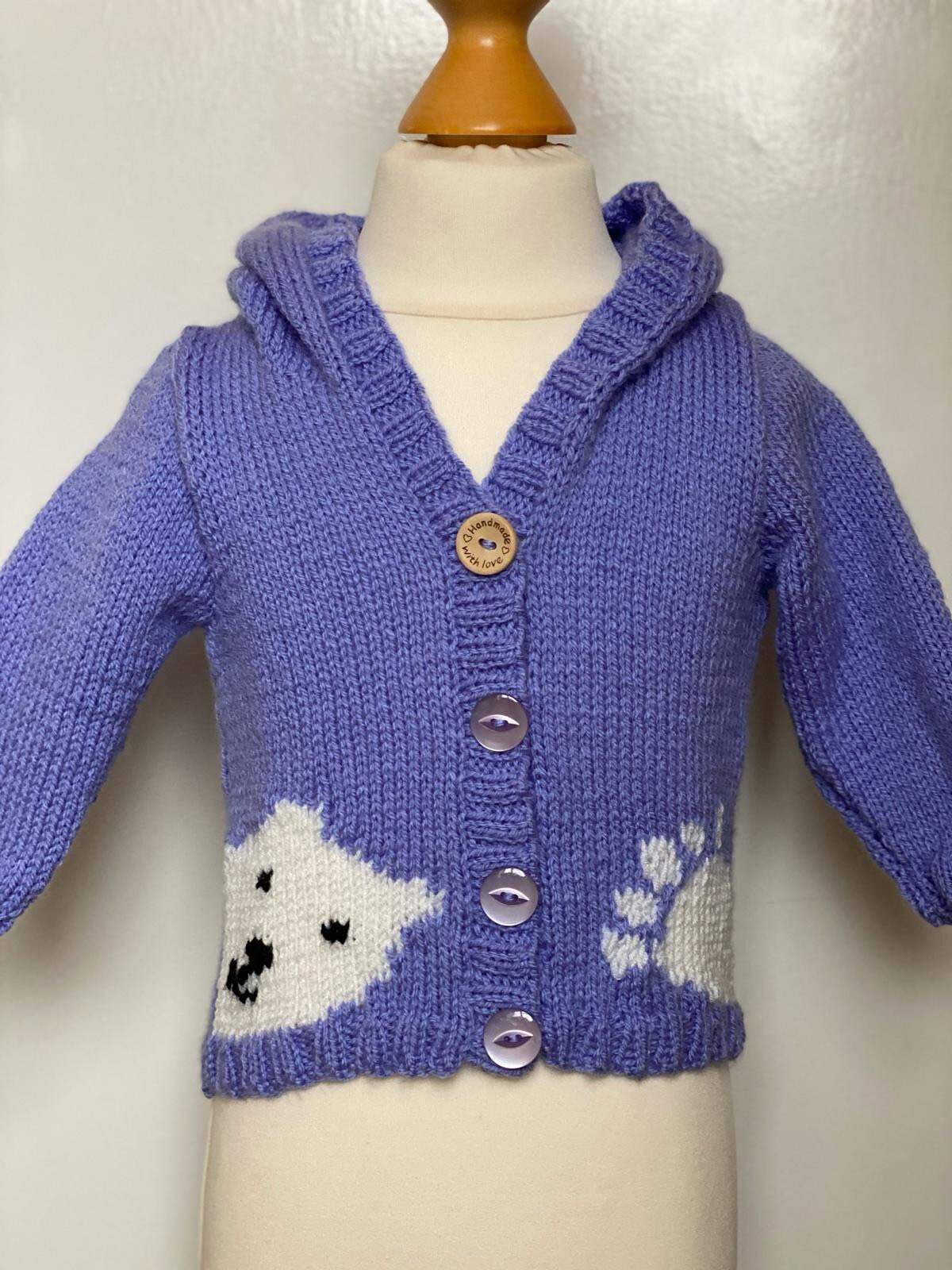 Handgestrickte Strickjacke Mit Kapuze Handgestrickte Strickjacke Mit Kapuze von Hannahlouiseknits