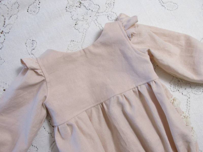 Langarm - Strampler Aus Leinen-Mix in Rosa, Petrol, Senf, Creme Oder Blush Baby Kleinkind Kind Taufe Vintage-Style Bubble von HannahsHomestead2