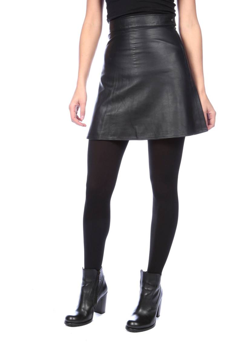 Lederminirock Hoch Taillierte Lammnappa - Made To Order von Hannaleatherfashion