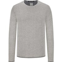 Hannes Roether Leichter Pullover in Doubleface-Aufmachung mit O-Neck von Hannes Roether