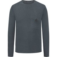 Hannes Roether Pullover aus Baumwoll-Leinen-Mix mit Rollkante von Hannes Roether