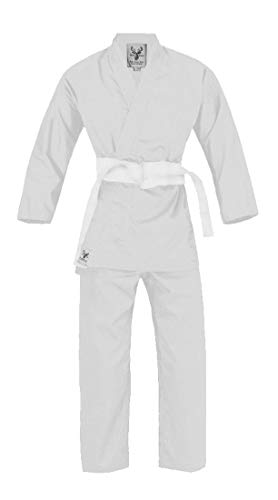 Hanni Sports Judoanzug Judo Anzug mit Reiskornwebung mit Guertel Weiss (130) von Hanni Sports