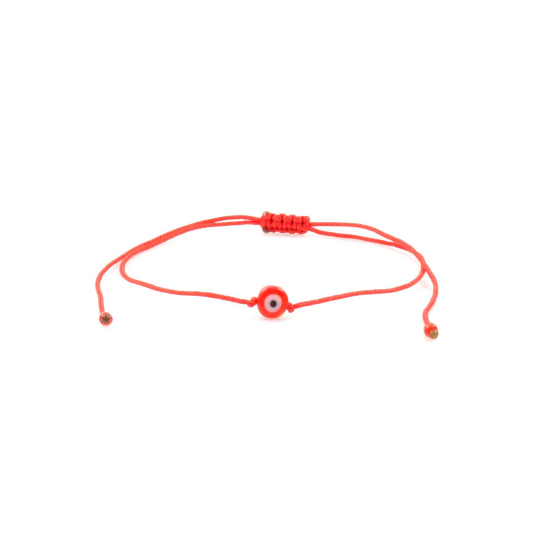 Kordel Evil Eye Rot Perlen Armband/Fußkette - Hannischjewelry von HannischJewelry