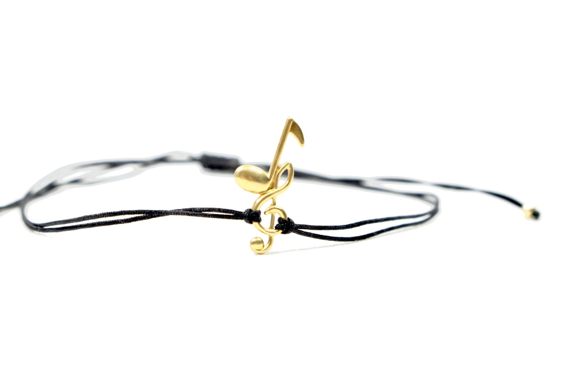 Kordel Musik Note Notenschlüssel Gold Armband/Fußkette - Tinylittlepiecesshop von HannischJewelry