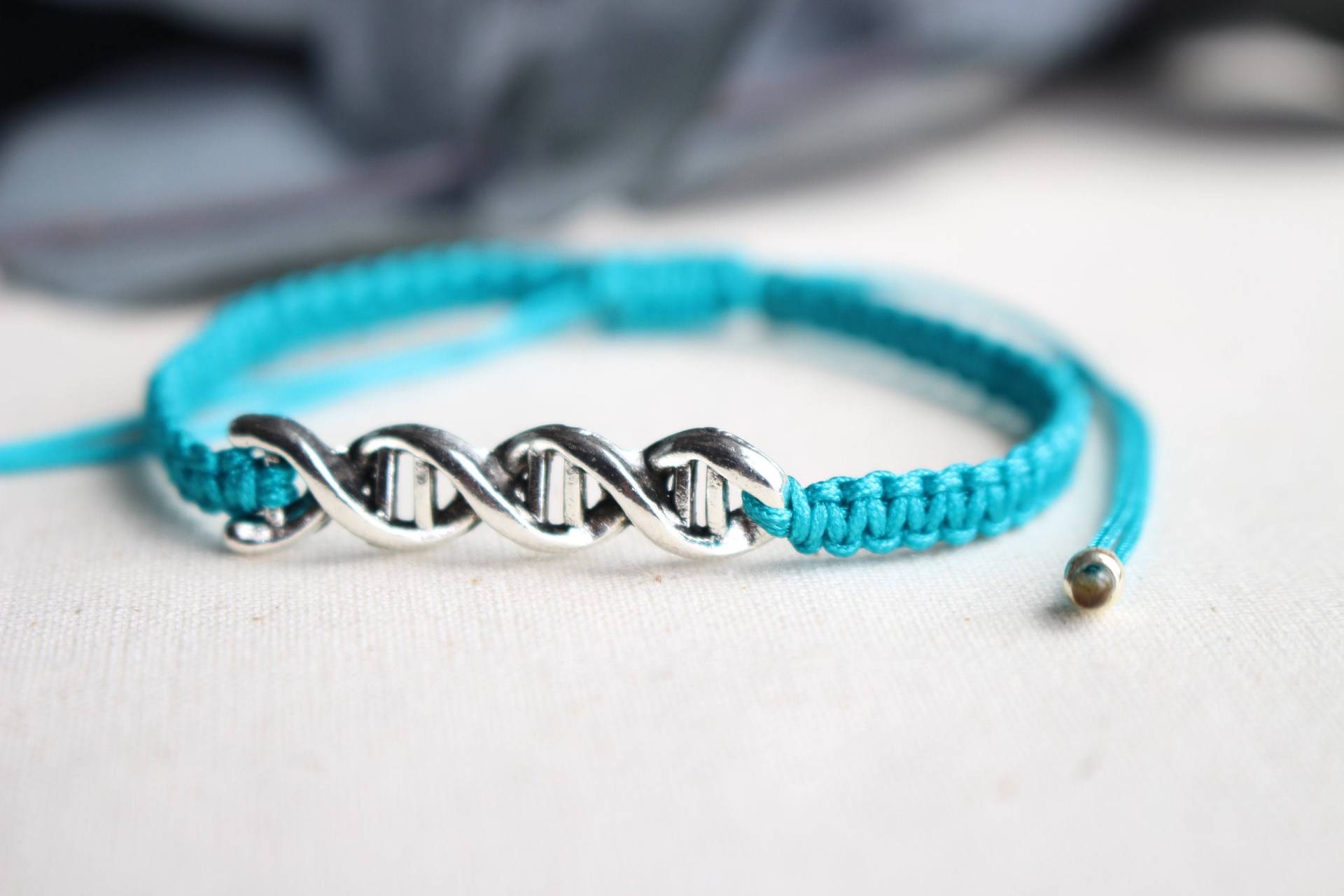 Makramee Silber Dna Armband/Fußkette - Hannischjewelry von HannischJewelry