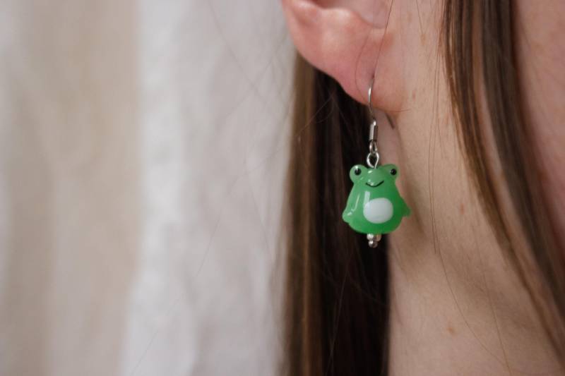 Ohrring Edelstahl Fröschchen - Hannischjewelry von HannischJewelry