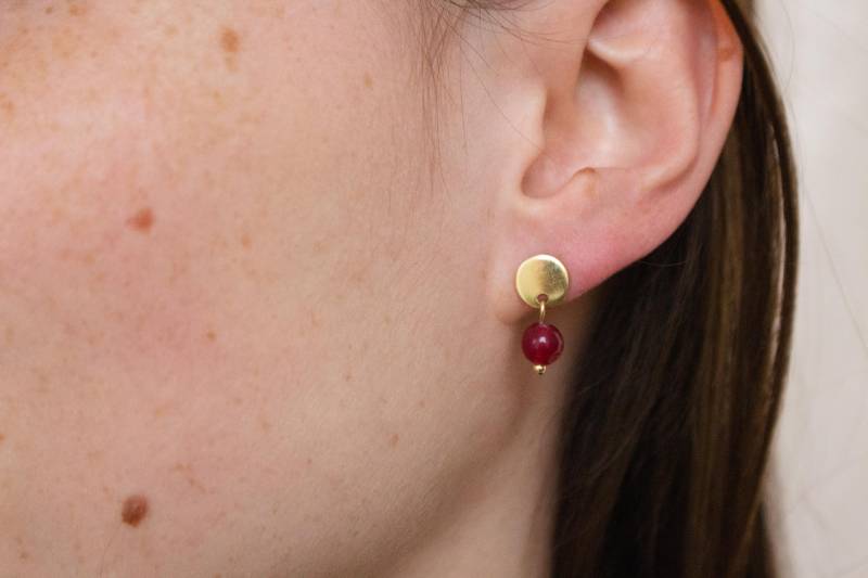 Ohrstecker Gold Jade - Hannischjewelry von HannischJewelry