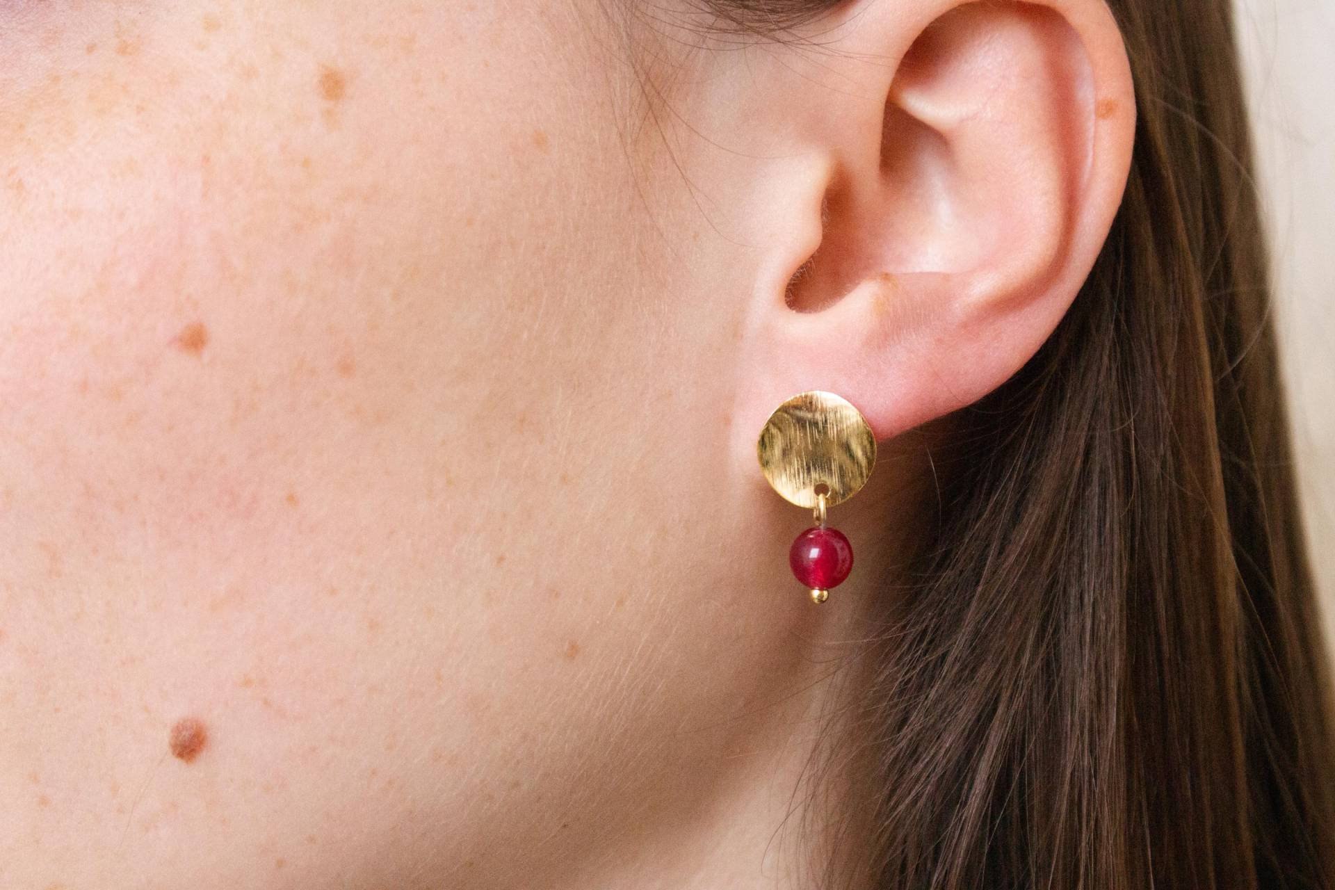 Ohrstecker Golden Wave Jade - Hannischjewelry von HannischJewelry