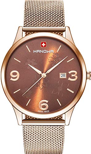 Hanowa Damen Analog Quarz Uhr mit Edelstahl Armband 16-3085.09.005 von Hanowa