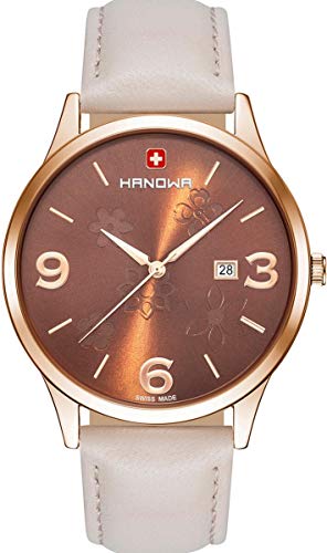 Hanowa Damen Analog Quarz Uhr mit Leder Armband 16-4085.09.005 von Hanowa