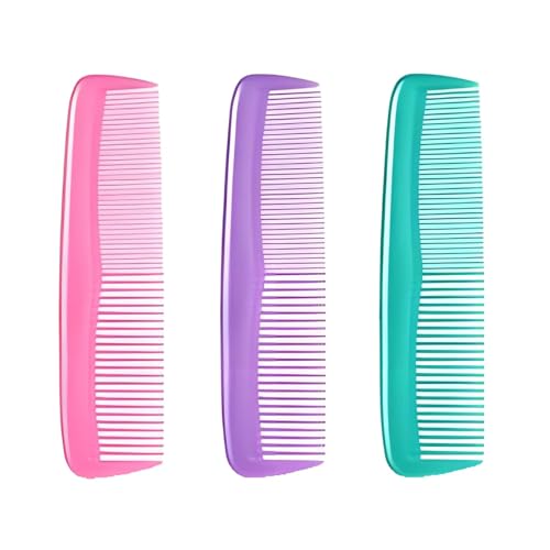 Hanqiang 3 Herren Bunte Kämme Kunststoff Taschenkamm Feiner Zahnkamm (Farbe 3) von Hanqiang