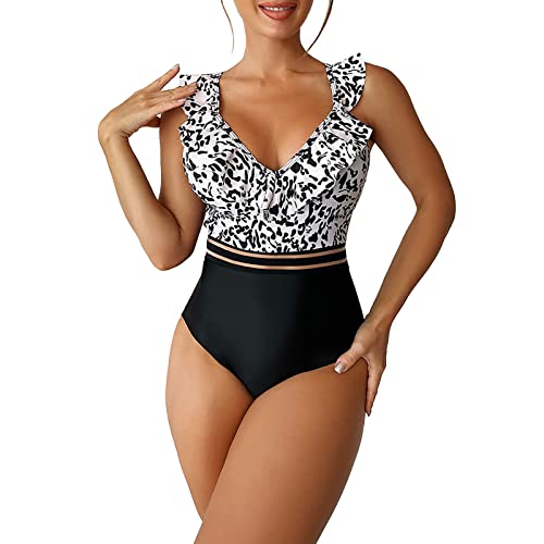 Damen Badeanzug v Ausschnitt Swimsuit One Piece Push Up Raffungen Einteilige Bademode Swimsuit Badeanzug Damen Bademode von Hanraz