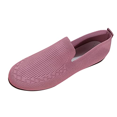 Hanraz Damen Ballerinas Bequem rutschfest Balerinaschuhe Eleganter Balerinaschuhe Damen Elegant Bequem Ballerinas Strick Elegant Flache Schuhe Stoffballerinas von Hanraz