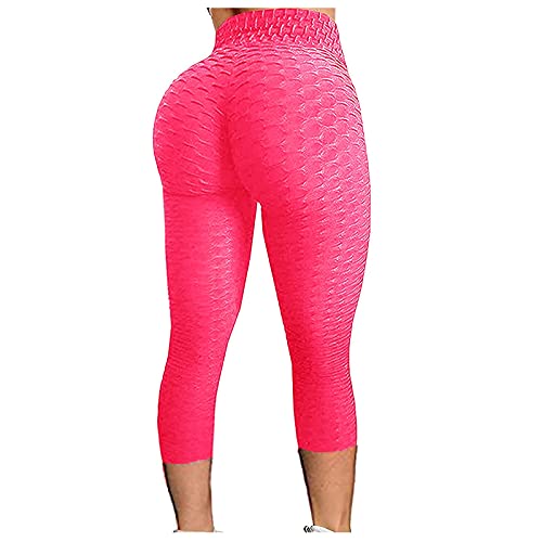 Hanraz Leggings Damen High Waist Leggings mit Bauchkontrolle Slim Fit Hohe Taille Lange Sporthose Scrunch Booty Gym Laufhose von Hanraz