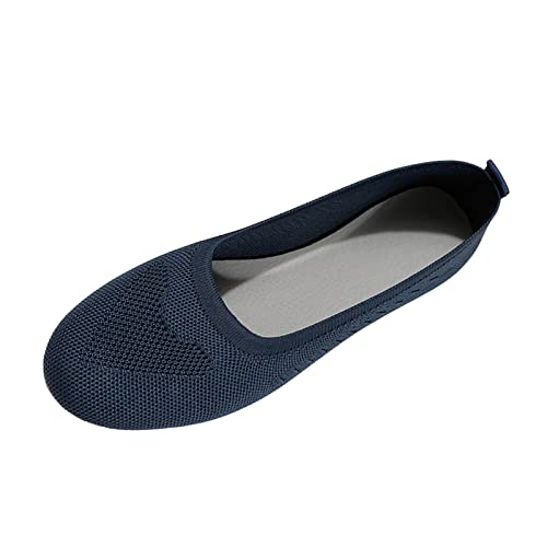 Hanraz Slip on Ballerinas Damen, Flach Schuhe Flat Ballerinas Strick Flache Schuhe Für Damen Elegant Komfortable Stoffballerinas Sommerschuhe von Hanraz