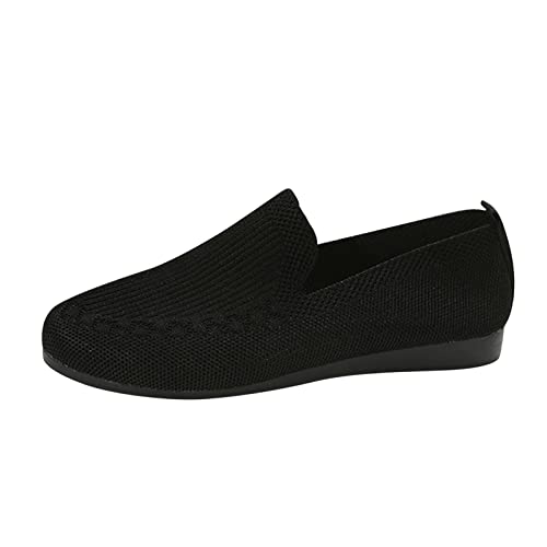 Hanraz Strickschuhe Ballerinas: Stricken Stoffballerinas Bequem Flache Schuhe Für Damen Balerinaschuhe Damen Elegant Sommer Freizeitschuhe Sneaker von Hanraz