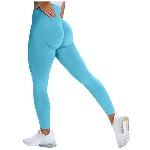 Hanraz Tights für zum Laufen High Waist Seamless Lange Sporthose Fitnesshose Po Push Up Booty Leggings von Hanraz