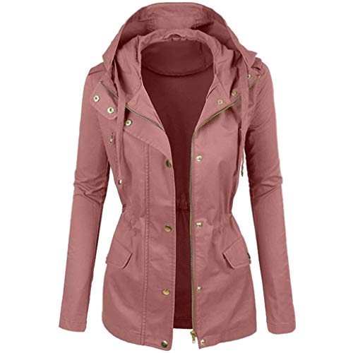 Hanraz Wintermantel Fleecejacke Flauschjacke Wintermantel Wintermantel Damen leichte und warme Fleecejacke mit praktischen Jacke Klassische Mittellange Parka Kunstpelz Kapuzen Mäntel von Hanraz