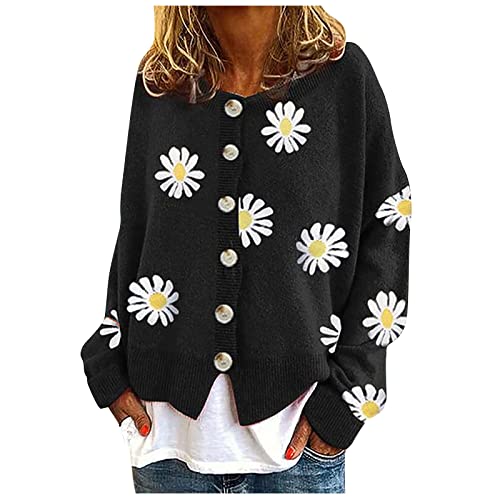 Jacke Damen Sommer Leicht Blouson Reißverschluss Casual Jacken Damen Herbst Frühling College Jacke Bomberjacke Mode Stehkragen Outwear Blumenmuster Langarm Bomberjacke von Hanraz