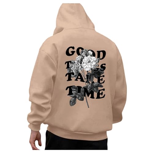 Kapuzenpullover Herren Hoodie Männer mit Backprint Sweatshirt Y2K Oversized Streetwear Sweatjacke mit Kapuze Langarm Kapuzenpulli Frühling Herbst Winter Kapuzenjacke von Hanraz