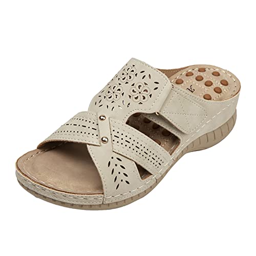 Offene Schuhe Riemchensandalen Frauen Sandalen Römische Freizeit Mit Absatz Elegant Sommer Sandaletten Blockabsatz von Hanraz