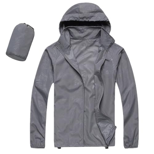 Regenjacke Herren, Fahrradjacke Windjacke Sportjacke Übergangsjacke Softshelljacke Regenmantel - Große Größen Leicht Faltbar Dünn Wasserdicht Schwarz Gelbe Grün 5XL 4XL,Regenjacke Herren Wasserdicht von Hanraz