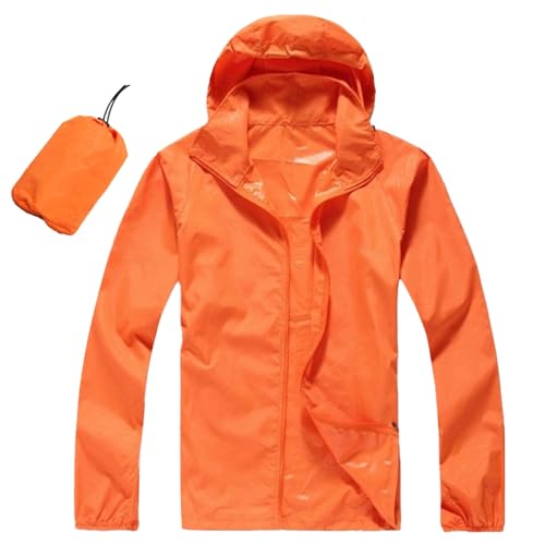 Regenjacke Herren, Fahrradjacke Windjacke Sportjacke Übergangsjacke Softshelljacke Regenmantel - Große Größen Leicht Faltbar Dünn Wasserdicht Schwarz Gelbe Grün 5XL 4XL,Regenjacke Herren Wasserdicht von Hanraz