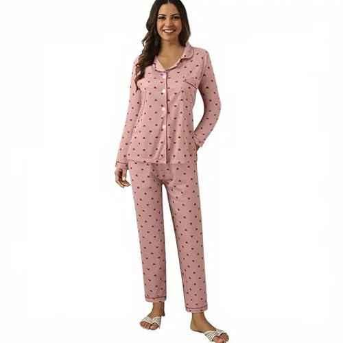 Schlafanzug Damen Lang, Karierte Hosen + Rundhalsausschnitt Langarmshirt Lässige Mit Bündchen Bequeme Pyjama Schlafanzug Freizeit Elegant Zweiteiler Casual Weiche Schlafhose von Hanraz