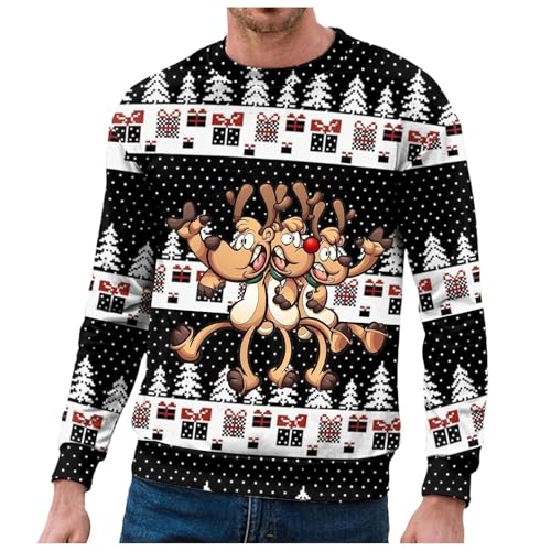 Weihnachtspullover Herren Lustig, Ugly Christmas Sweater Unisex 3D Hässliche Weihnachtspullover Weihnachtspulli Rentier Mit Rundhalsausschnit Sweatshirt Für Männer Weihnachtspulli Familie Weihnachtspullover Herren Lustig, Ugly Christmas Sweater Unisex 3D Hässliche Weihnachtspullover Weihnachtspulli Rentier Mit Rundhalsausschnit Sweatshirt Für Männer Weihnachtspulli Familie von Hanraz