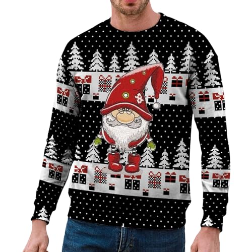 Weihnachtspullover Herren Lustig, Ugly Christmas Sweater Unisex 3D Hässliche Weihnachtspullover Weihnachtspulli Rentier Mit Rundhalsausschnit Sweatshirt Für Männer Weihnachtspulli Familie Weihnachtspullover Herren Lustig, Ugly Christmas Sweater Unisex 3D Hässliche Weihnachtspullover Weihnachtspulli Rentier Mit Rundhalsausschnit Sweatshirt Für Männer Weihnachtspulli Familie von Hanraz