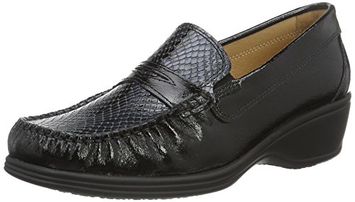 Hans Herrmann Collection Damen HHC Mokassin, Schwarz (Nero-blu) von Hans Herrmann Collection