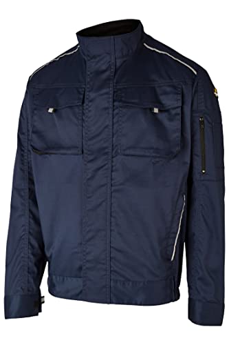 Hans Schäfer Workwear HSW Professional – Arbeitsjacke für Herren – Bequeme und strapazierfähige Bundjacke mit praktischen Taschen – 2 Wegestretch, Golffalten im Rücken und Gummizug am Bund – Navy, 54 von Hans Schäfer Workwear