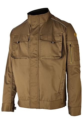 Hans Schäfer Workwear HSW Professional – Arbeitsjacke für Herren – Bequeme und strapazierfähige Bundjacke mit praktischen Taschen – 2 Wegestretch, Golffalten im Rücken und Gummizug am Bund – Oliv, 54 von Hans Schäfer Workwear