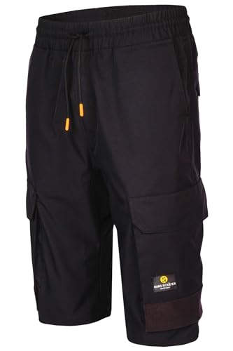 Hans Schäfer Workwear HSW Professional – Kurze Arbeitshose für Herren – Funktionelle Arbeitsshorts/Herren-Shorts mit vielen Taschen – Bequem wie eine Jogginghose – Schwarz, 4XL von Hans Schäfer Workwear