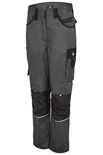 Hans Schäfer Workwear HSW Professional – Lange Arbeitshose für Damen – Modische und leichte Bundhose mit Knietaschen, strapazierbar und qualitativ – Grau, 42 von Hans Schäfer Workwear