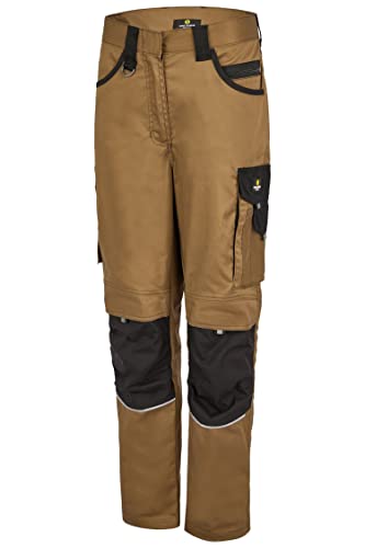 Hans Schäfer Workwear HSW Professional – Lange Arbeitshose für Damen – Modische und leichte Bundhose mit Knietaschen, strapazierbar und qualitativ – Sand, 38 von Hans Schäfer Workwear
