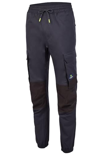 Hans Schäfer Workwear HSW Professional – Lange Arbeitshose für Herren – Funktionelle Bundhose mit Knieverstärkung und vielen Taschen – Bequem wie eine Jogginghose – Navy, XS von Hans Schäfer Workwear