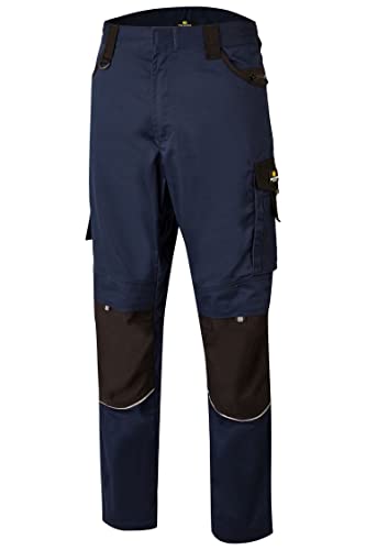 Hans Schäfer Workwear HSW Professional – Lange Arbeitshose für Herren – Modische und leichte Bundhose mit Knietaschen – Strapazierbar und qualitativ – Navy, 60 von Hans Schäfer Workwear