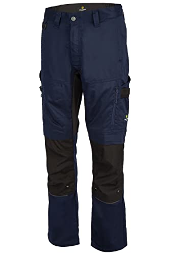 Hans Schäfer Workwear HSW Smart – Lange Arbeitshose für Herren – Modische Cargo-Bundhose mit Knietaschen und Cordura-Verstärkung – Stretch-Slim-Fit – Navy, 26 von Hans Schäfer Workwear
