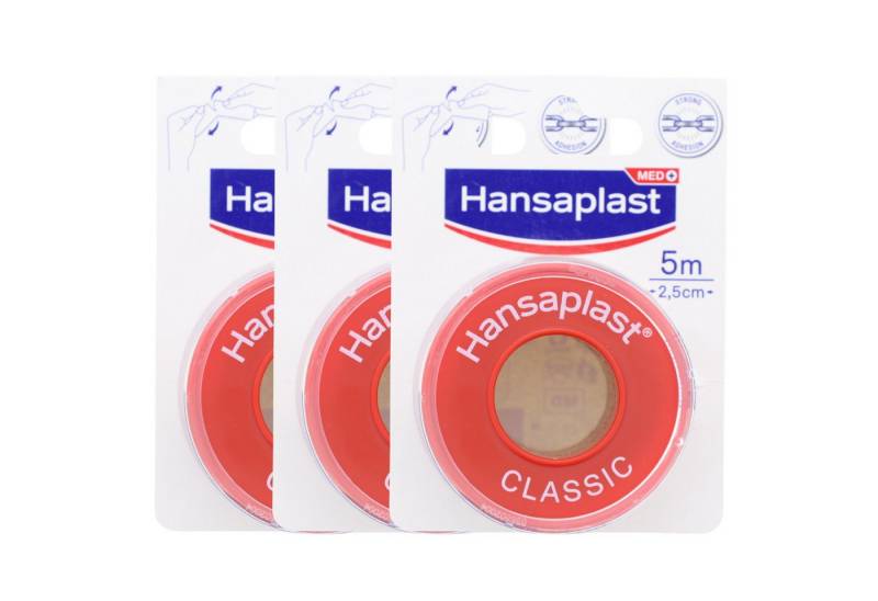 Hansaplast Handgelenkbandage 3x Hansaplast Fixierpflaster Classic zur einfachen und sicheren Fixier von Hansaplast