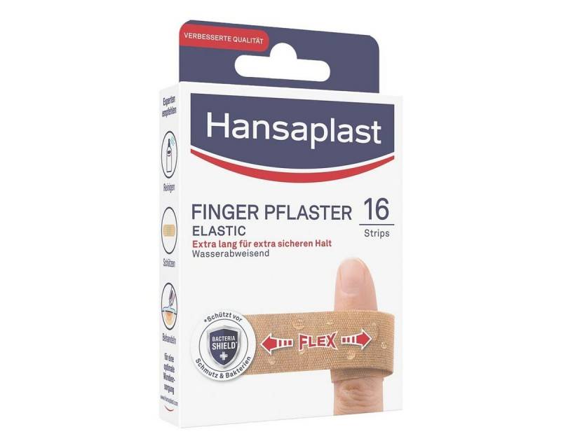 Hansaplast Wundpflaster Elastic (16 St), extra lang und flexibel von Hansaplast