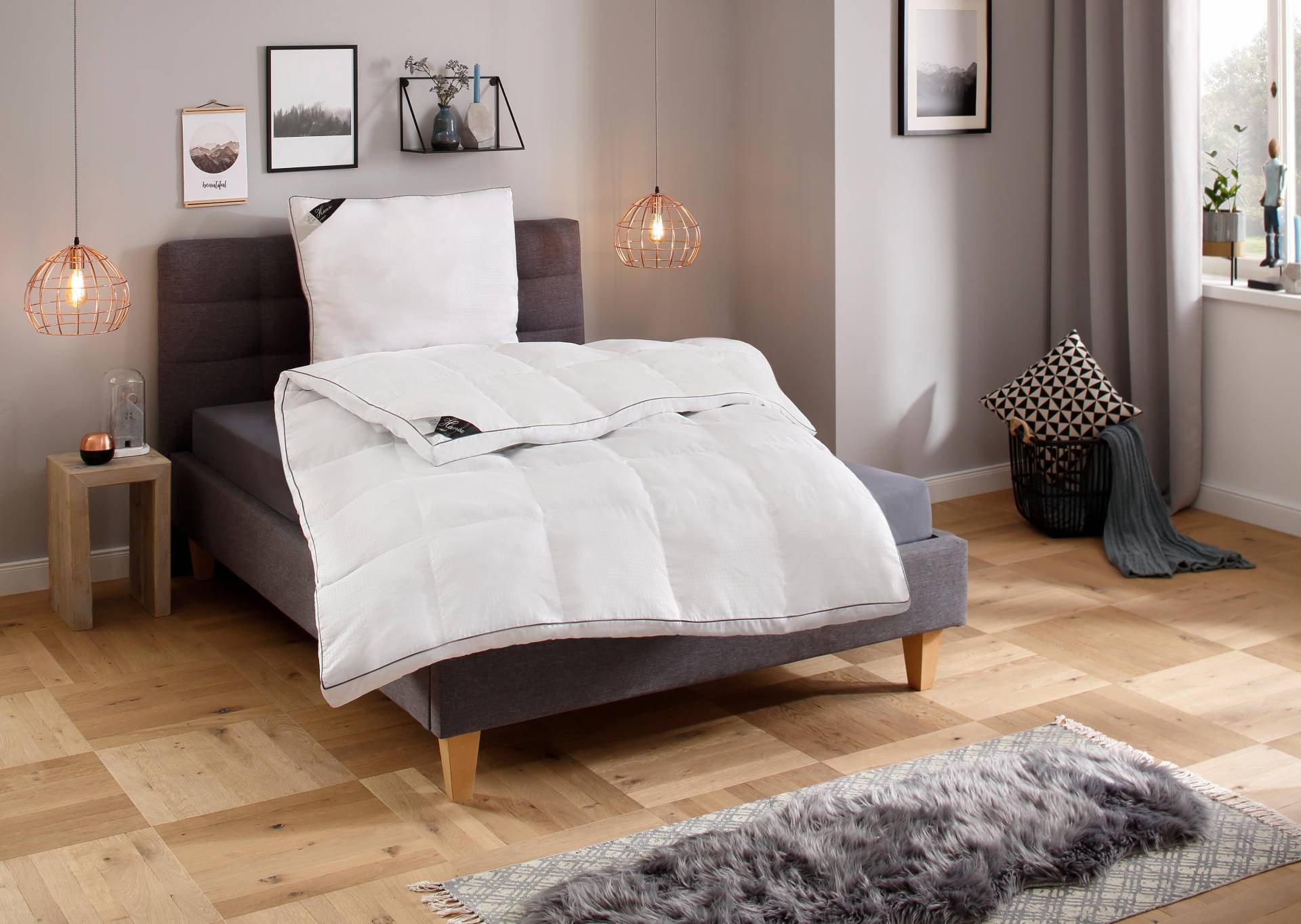 Hanse by RIBECO Kunstfaserbettdecke + Kopfkissen "Max" Unschlagbares Preisleistungsverhältnis von Hanse By Ribeco