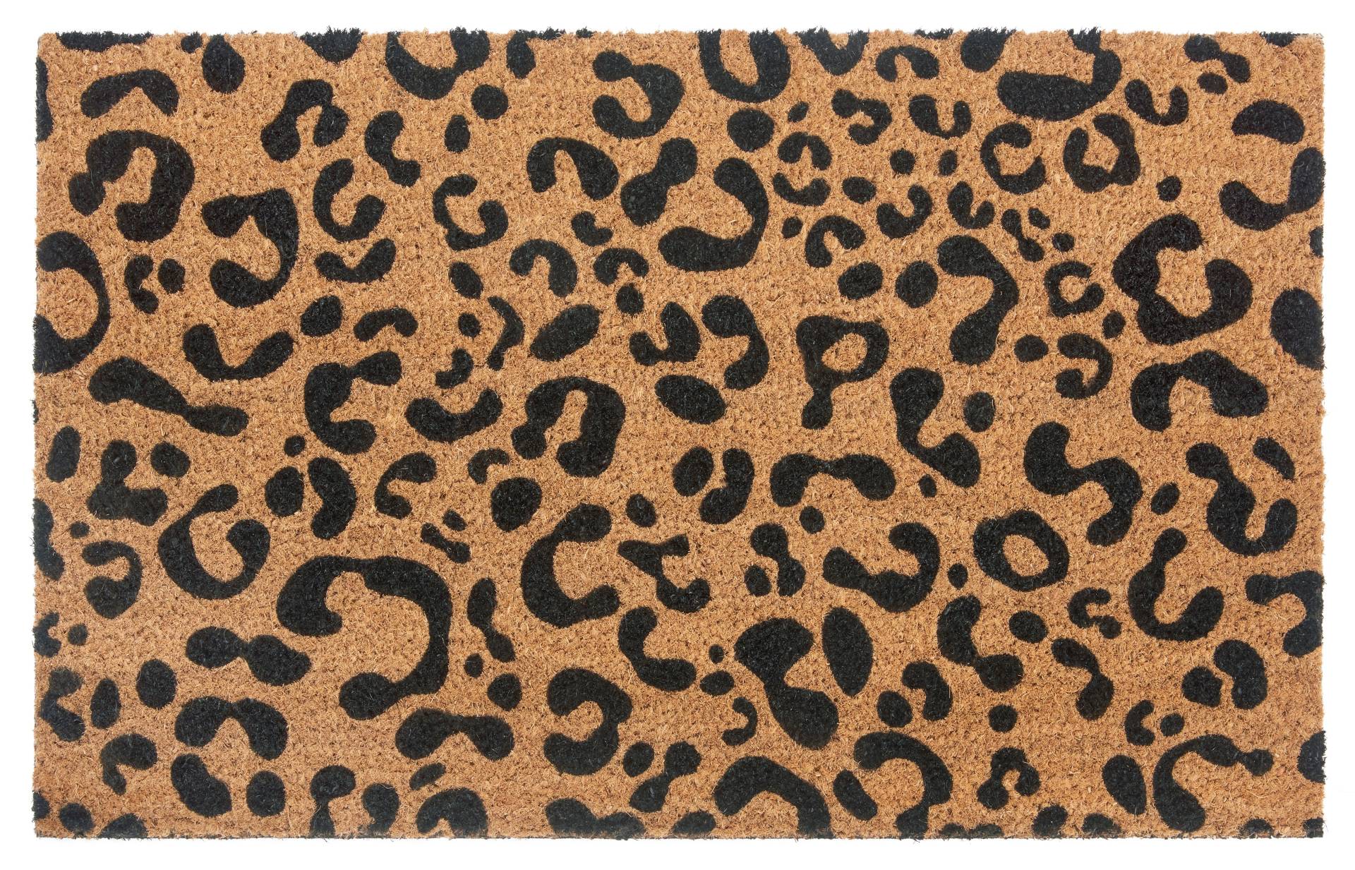 HANSE Home Fußmatte "Mix Mats Kokos Leopard Look, Türmatte" rechteckig 15 mm Höhe Kokos, Schmutzfangmatte, Outdoor, Rutschfest, Innen, Kokosmatte, Flur von Hanse Home