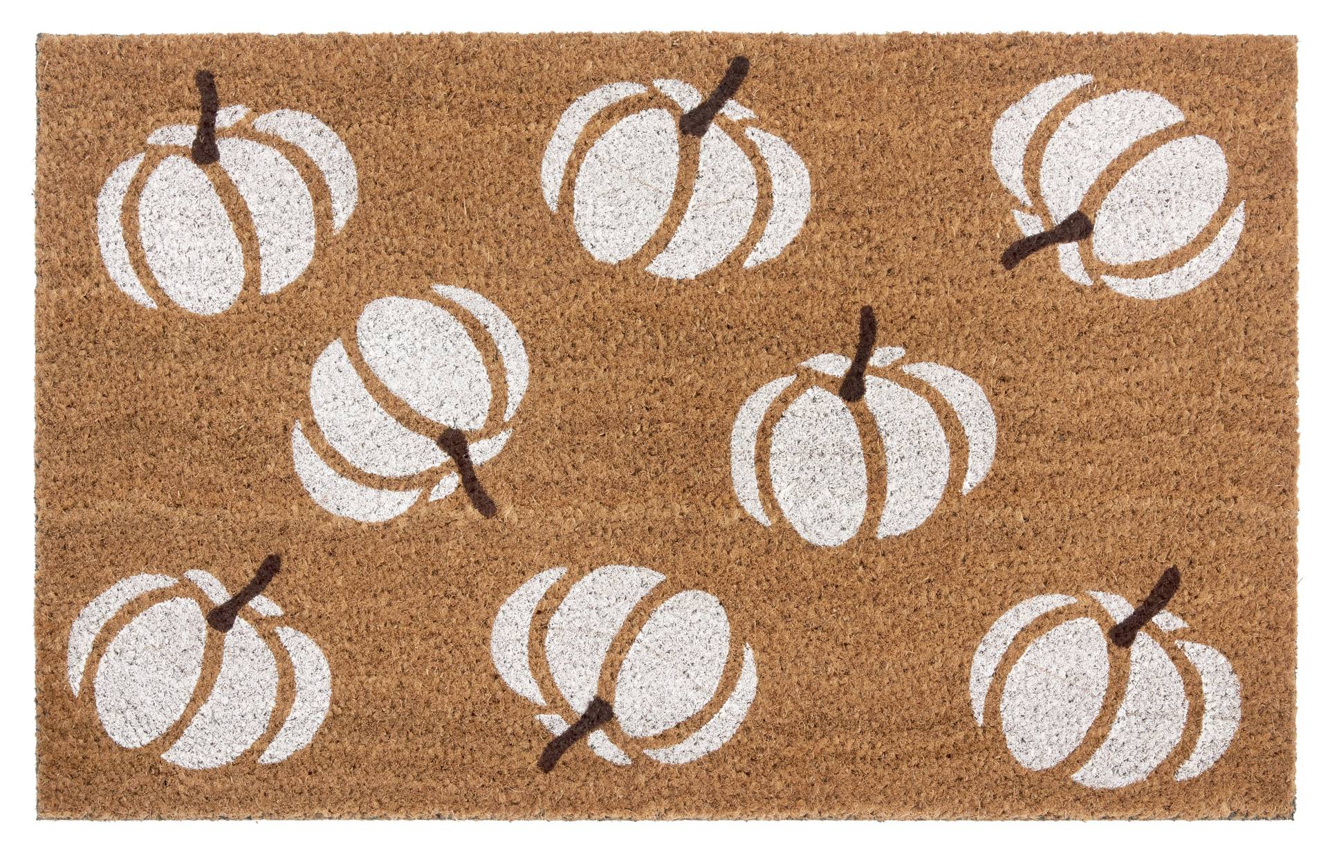 HANSE Home Fußmatte "Mix Mats Kokos Pumpkins, Türmatte" rechteckig 15 mm Höhe Kokos, Schmutzfangmatte, Outdoor, Rutschfest, Innen, Kokosmatte, Flur von Hanse Home